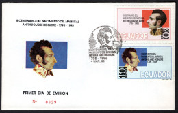ECUADOR Mi. 2287/2288 FDC 1995 -329 - Equateur