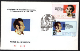 ECUADOR Mi. 2287/2288 FDC 1995 -327 - Equateur
