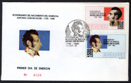 ECUADOR Mi. 2287/2288 FDC 1995 -326 - Equateur