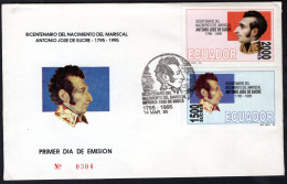 ECUADOR Mi. 2287/2288 FDC 1995 -304 - Equateur