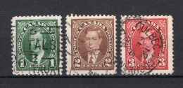 CANADA Yt. 190/192° Gestempeld 1937 - Used Stamps
