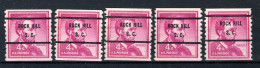 UNITED STATES Yt. 589a (*) Precancelled Rock Hill S.C. 5 St. - Voorafgestempeld
