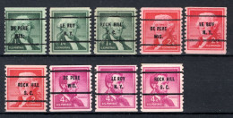 UNITED STATES Yt. 587a/589a (*) Precancelled 1954 - Voorafgestempeld