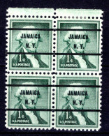 UNITED STATES Yt. 587 MH/MNH Precancelled Jamaica N.Y. 4 St. - Vorausentwertungen