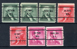 UNITED STATES Yt. 587a/589a (*) Precancelled 1954 -4 - Voorafgestempeld