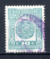 PERU Yt. Revenue Stamp 10 C  - Pérou