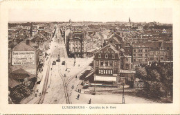 Postcard Luxembourg Train Station Neighborhood Tram - Autres & Non Classés