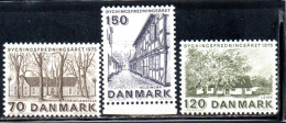 DANEMARK DANMARK DENMARK DANIMARCA 1975 EUROPEAN ARCHITECTURAL HERITAGE YEAR COMPLETE SET SERIE COMPLETA MNH - Ungebraucht