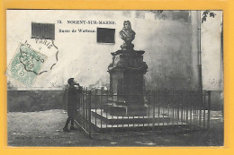 CPA NOGENT SUR MARNE - BUSTE De WATTEAU 1905 ( Peu Commune ) Cachet AMBULANT - Nogent Sur Marne