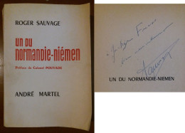C1 AVIATION Roger Sauvage UN DU NORMANDIE NIEMEN Envoi DEDICACE Signed RUSSIE EO 1950 Port INCLUS FRANCE - Libros Autografiados