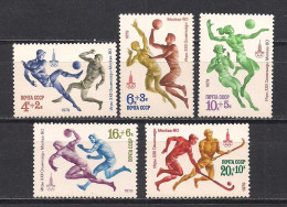 Russia USSR 1979 22nd Summer Olympic Games In Moscow. Mi 4856-60 - Ungebraucht