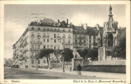 10875493 Genf GE Genf Hotel De La Paix Monument Brunschwig X  - Sonstige & Ohne Zuordnung