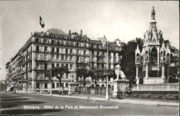 10875474 Genf GE Genf Hotel Paix Monument Brunswick *  - Other & Unclassified