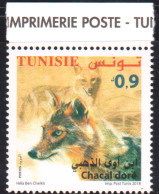 2018-Tunisie- Faune  Terrestre Et Maritime De La Tunisie ---  Chacal Doré -- 1V -MNH***** - Tunesië (1956-...)