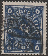 Deut. Reich: 1922, Mi. Nr. 228, Freimarke: 6 Pfg. Posthorn, Mit Perfin / Lochung.   Gestpl./used - Gebraucht