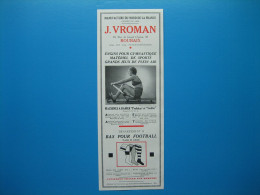 (1937) Engins Pour Gymnastique, Matériel De Sports - J. VROMAN - Roubaix (Nord) - Werbung