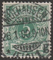 Deut. Reich: 1889, Mi. Nr. 46, Freimarke: 5 Pfg. Wertziffer In Perlenoval, Tagesstpl.  MÜHLHAUSEN (ELSASS) - Unused Stamps