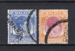 MALAYA SINGAPORE Yt. 13/14° Gestempeld 1948-1950 - Singapour (...-1959)