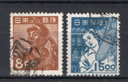 JAPAN Yt. 397/398° Gestempeld 1948-1949 - Oblitérés