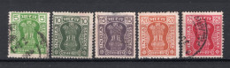 INDIA Yt. S54/58° Gestempeld Dienstzegel 1976-1981 - Francobolli Di Servizio