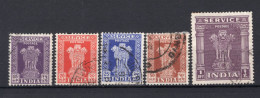 INDIA Yt. S28/32° Gestempeld Dienstzegel 1958-1963 - Timbres De Service