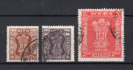 INDIA Yt. S61/63° Gestempeld Dienstzegel 1976-1981 - Dienstmarken