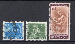 INDIA Yt. 192/194° Gestempeld 1965-1966 - Usados