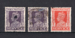 INDIA BR. Yt. S111/112° Gestempeld Dienstzegel 1939-1943 - 1936-47 Roi Georges VI