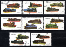 INDIA NAGALAND Steam Locomotives 1974 - Used Stamps