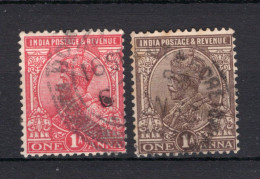 INDIA BR. Yt. 77/78° Gestempeld 1911-1926 - 1911-35  George V