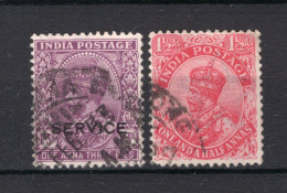 INDIA BR. Yt. 113B/114° Gestempeld 1927-1932 - 1911-35 Koning George V