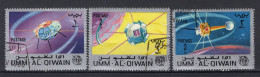 UMM AL QIWAIN Mi. 83A/85A° Gestempeld 1966 - Umm Al-Qiwain