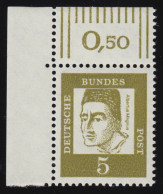 347yI Bed. Deutsche 5 Pf Dünne Walzenstriche Ecke Ol ** Postfrisch - Unused Stamps