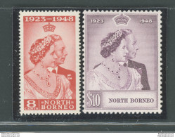 1948 North Borneo, Stanley Gibbons N. 350-51 - Royal Silver Wedding - Serie Di 2 Valori - MNH** - Altri & Non Classificati