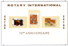 ZAIRE BL44A MNH 1980 - 75e Verjaardag Rotary - Nuevos