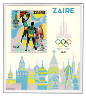ZAIRE BL41 MNH 1980 - Olympische Spelen Van Moskou - Neufs