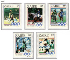 ZAIRE 1239/1243 MNH 1984 - Olympische Spelen In Los Angeles - Ungebraucht
