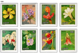ZAIRE 1231/1238 MNH 1984 - Bloemen Uit Zaïre - Unused Stamps