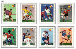 ZAIRE 1100/1107 MNH 1981 - Wereldbeker Voetbal Espana 82 - Unused Stamps