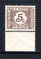 BEL. CONGO TX66 MNH 1923 - Groot Gekleurd Cijfer In Witte Cirkel - Nuevos