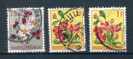 BEL. CONGO 309/310 Gestempeld  1952 - Veelkleurige Bloemen - Oblitérés