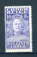BEL. CONGO 148 MH 1928 - Ontdekkingsreiziger Henri Morton Stanley - Ongebruikt