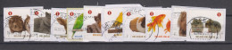 COB 4230 / 4239 Série Complète Animaux Canard Chien Chat Poney Lapin Hamster Cobaye - Gebruikt