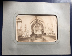 Photographie Ancienne Intérieur D'une église à Identifier - Photographe ALLYRE VILLIERE à Vire - Lieux