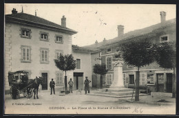 CPA Gerdon, La Place Et La Statue D`Allombert  - Unclassified