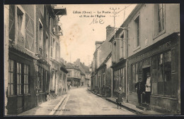CPA Céton, La Poste Et Rue De L`Eglise  - Other & Unclassified