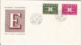 GRECE GREECE GRIECHENLAND EUROPA CEPT 1963 FDC ERSTTAG 1 ER JOUR - 1963