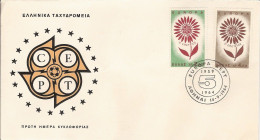 GRECE GREECE GRIECHENLAND EUROPA CEPT 1964 FDC ERSTTAG 1 ER JOUR - 1964