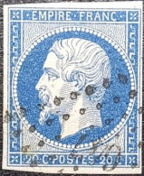 N°14Aa Napoléon 20c Bleu Foncé. Oblitéré Losange PC N°647 Castres  (Castres-sur-l'Agout) - 1853-1860 Napoléon III.