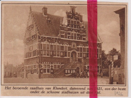 Klundert - Raadhuis - Orig. Knipsel Coupure Tijdschrift Magazine - 1926 - Zonder Classificatie